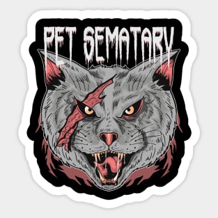 Evil Cat Pet Sematary Sticker